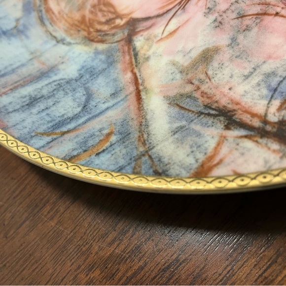 Collectible The Edna Hibel Decorative Plate “A Time to Embrace” 1990 - Picture 5 of 9